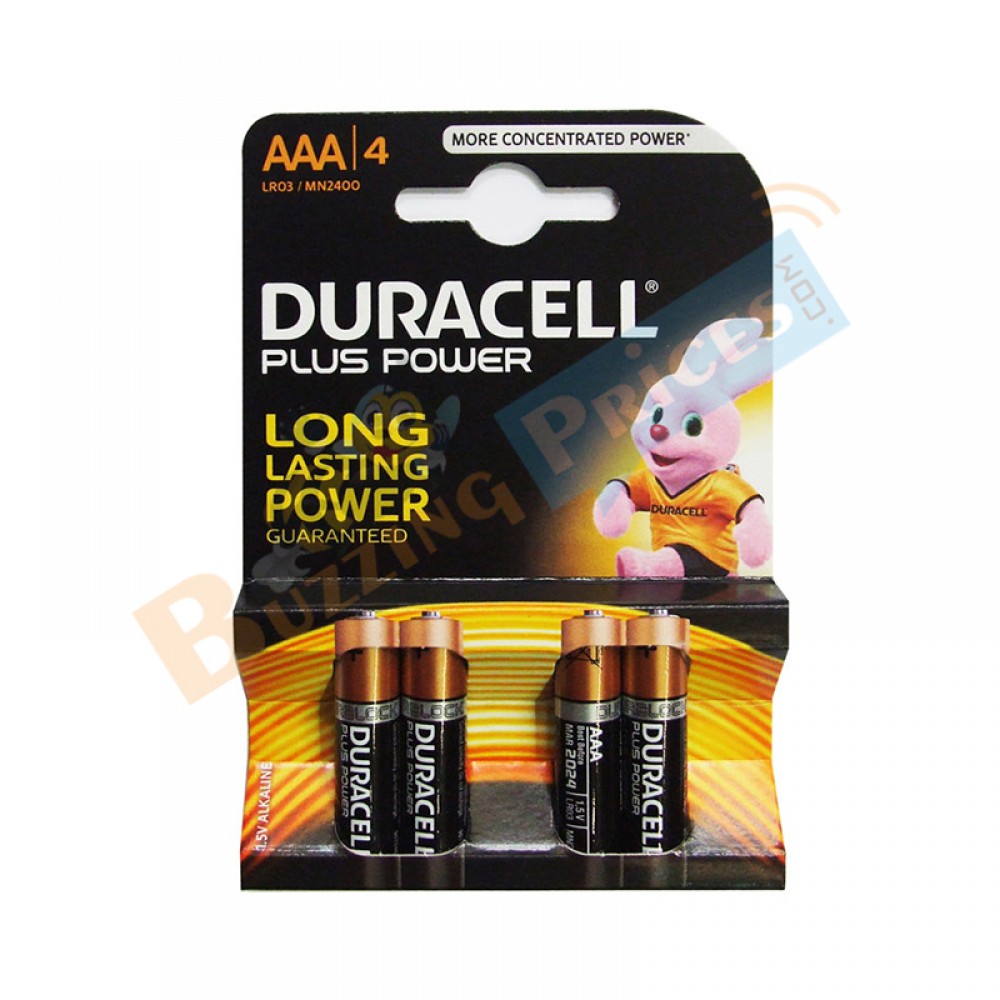 Duracell Plus Power AAA Battery Pack of 4