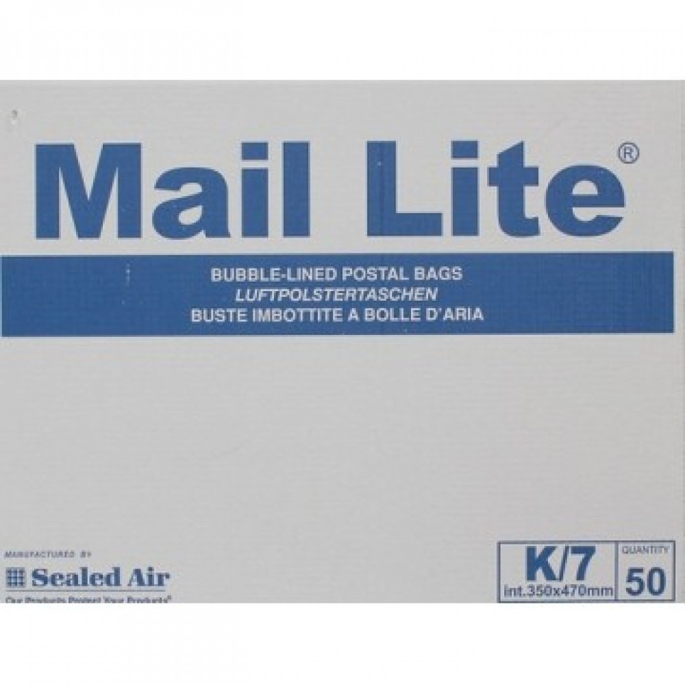 Mail Lite White K/7 Bubble Padded Envelopes 350 x 470mm - Box of 50