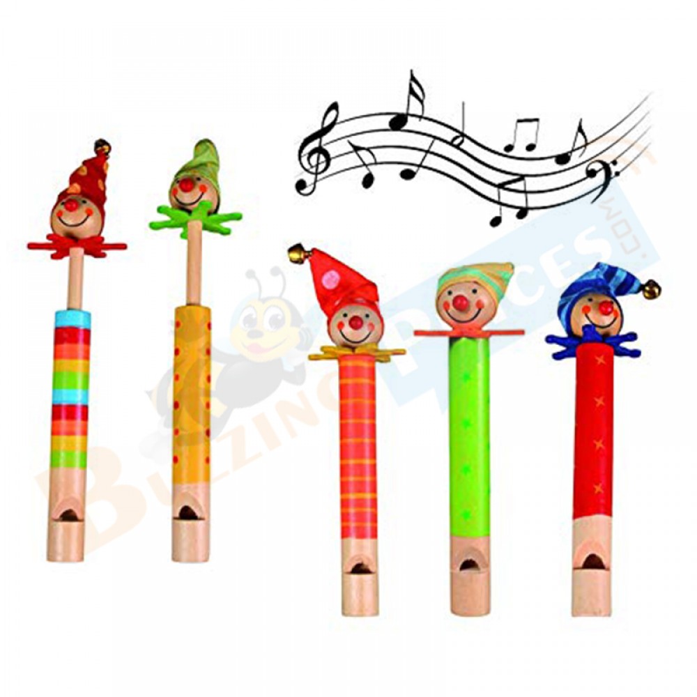 Retro Classic Wooden Clown Whistle