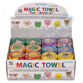 Farm Animals Magic Expanding Towel Flannel, 10cm 