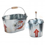 Oval Metal Beer Ice Cube Aluminium Bucket, 26x13x4cm