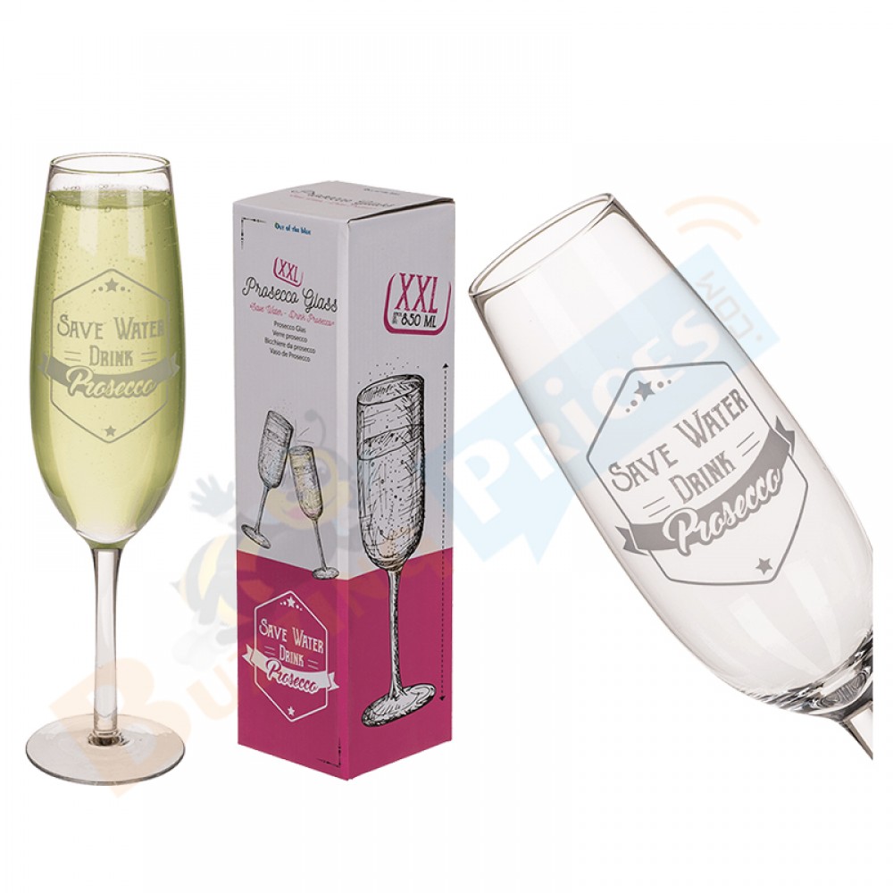 Prosecco Party Fizzy Dizzy Glass XXL 650 ml