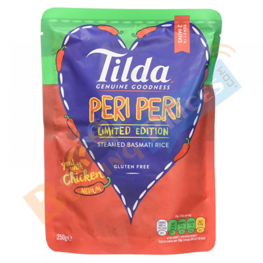 Tilda Peri Peri Steamed Basmati Rice 250g